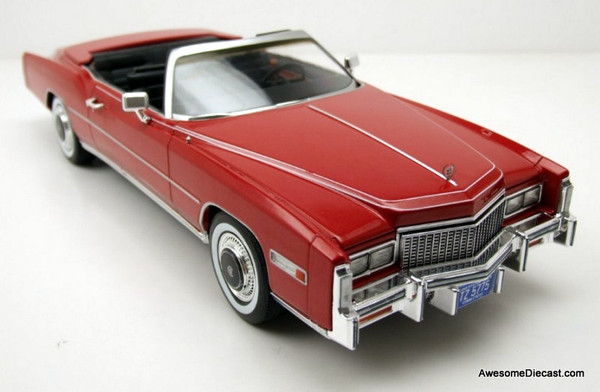 1976 Cadillac Eldorado Convertible, Metallic Red 1:18 Diecast Model Car by MCG