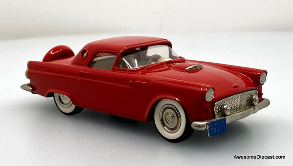 1956 Ford Thunderbird Hard Top, Red 1:43 White Metal Model Car by The Brooklin Collection