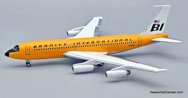 Boeing 720-027: Braniff International - Orange (Reg #N7080) 1:200 Diecast Model Plane by Inflight 200
