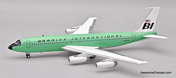 Boeing 707-227: Braniff International (Reg #N7074) - Turquoise 1:200 Diecast Model Plane by Inflight 200