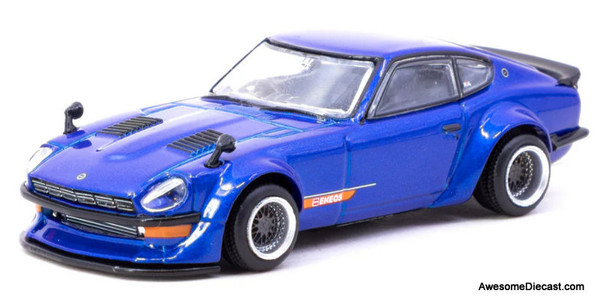 Nissan Fairlady Z S30 Widebody, Metallic Blue (Designed by Jon Sibal) 1:64 Diecast Model Car by Tarmac Works