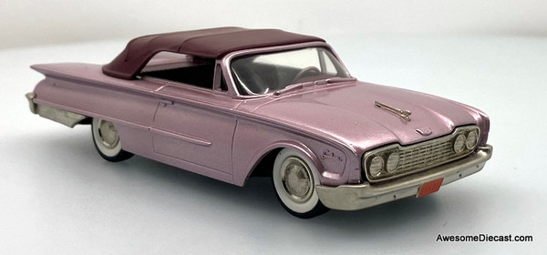 1960 Ford Skyliner Convertible (Roof Up), Lilac 1:43 White Metal Model Car by The Brooklin Collection