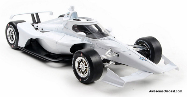 2025 NTT INDYCAR Series, Blank White Autograph Car (Super Speedway Confirguration) 1:18 Diecast Model Car by IXO