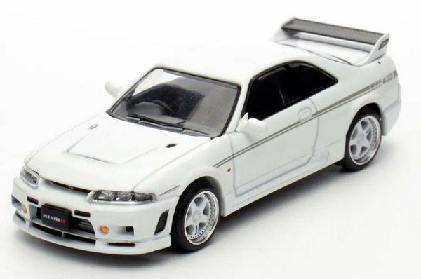 Nissan GT-R R-33 Nismo 400R, White 1:64 Diecast Model Car by Pop Race