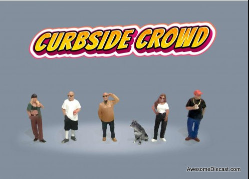 Curbside Crowd Figures 1:64 Diecast Diorama Figures by American Diorama