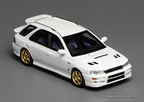 Subaru Impreza Wagon WRX STi Version VI, Pure White 1:64 Diecast Model Car by MotorHelix