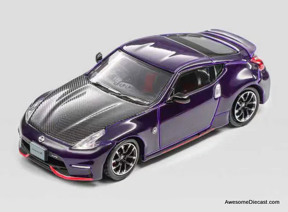 Nissan Fairlady Z Z34 370z Nismo, Purple/Carbon Fiber 1:64 Diecast Model Car by Fuji