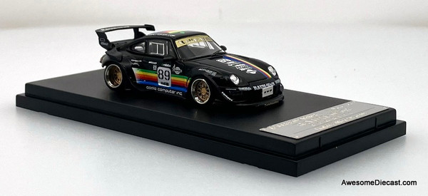 Porsche 993 #89 Matte Black: Apple Livery 1:64 Diecast Model Car by Street Model