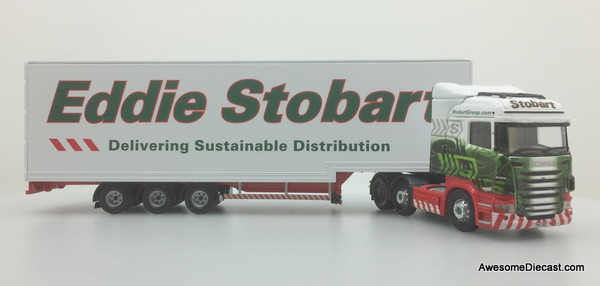 Corgi 1:50 Scania R Facelift Box Step Frame Trailer: Eddie Stobart