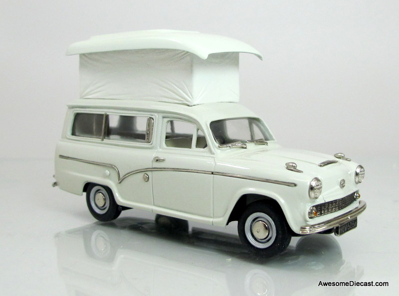 Brooklin Models 1:43 1969 Austin A60 Suntor Camper Van- Snowberry White