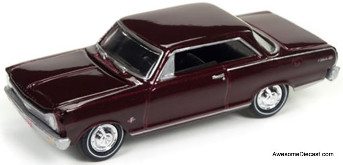 Johnny Lightning 1:64 1965 Chevrolet Nova SS, Madeira Maroon