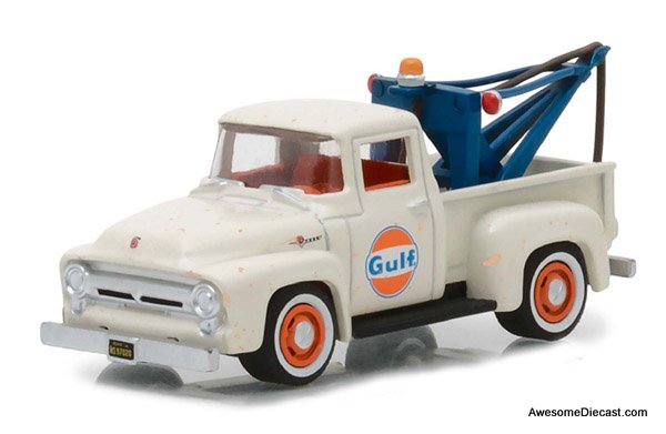 Greenlight 1:64 1956 Ford F-100 w/Drop-in Tow Hook: Gulf Oil