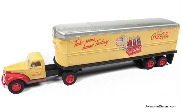 Classic Metal Works 1:87 1941-46 Chevy Tractor with Trailer "Coca-Cola"