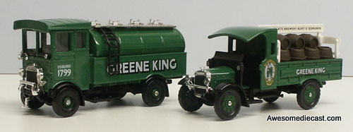 Corgi 1:50 AEC Tanker & Thornycroft Trucks:  Green King Ale Brewery
