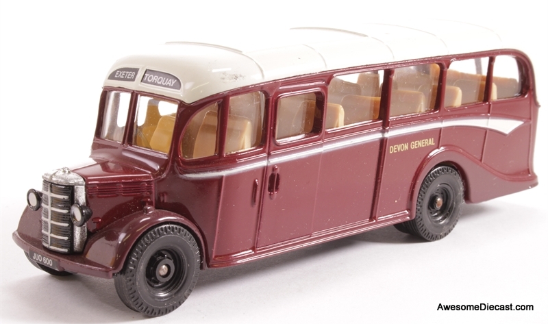 Corgi 1:50 Bedford Type OB Coach, Maroon 'Devon General County'