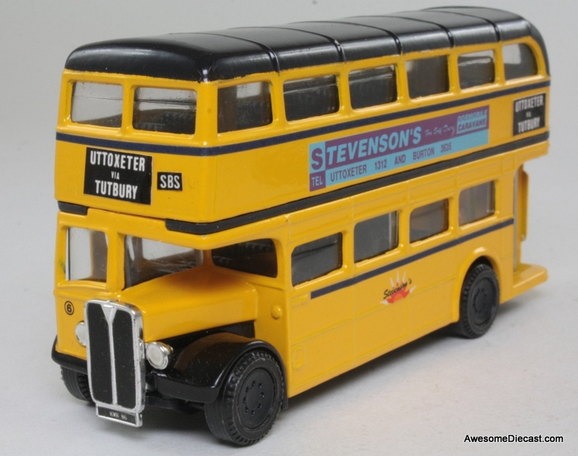 Corgi 1:76 AEC Double Decker Bus: Stevensons, Yellow 