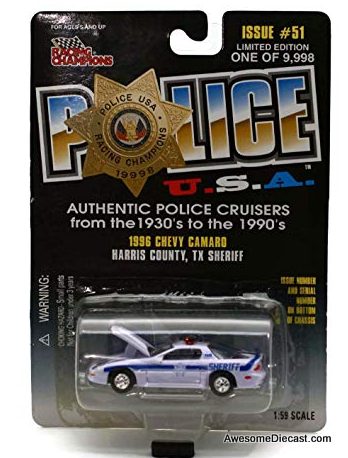Racing Champions 1:59 1996 Chevrolet Camaro 'Harris County TX Sheriff'