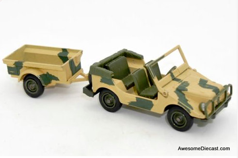 ONLY ONE! Solido 1:43 Military Jeep with Trailer