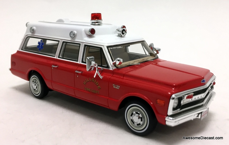 Neo 1:43 1970 Chevrolet Suburban Ambulance: Hillside Fire Department