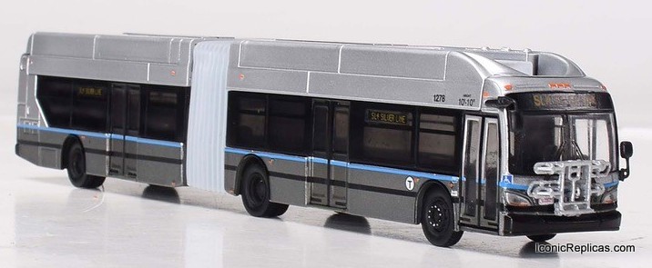 Iconic Replicas 1:87 NFI XN60 Xcelsior Articulated Bus: Boston Silver Line