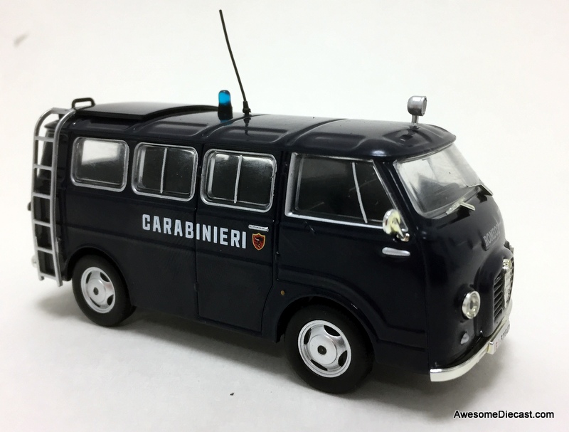 DeAgostini 1:43 1966 Alfa Romeo Romeo 2 F-12 Minibus: Italian Carabinieri (National Police)