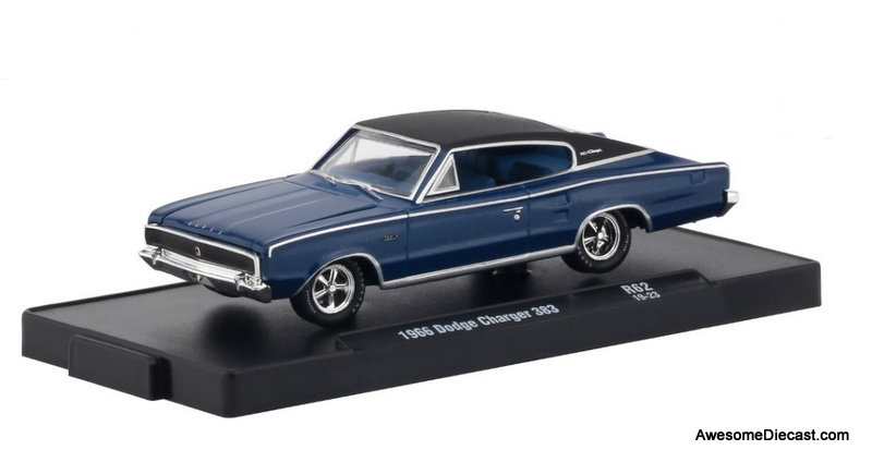 M2 Machines 1:64 1966 Dodge Charger, Blue