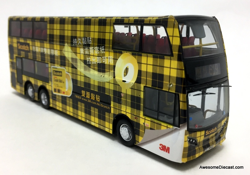  Network Shuttle 1:76 Alexander Dennis Enviro 500 MMC Double Decker: 3M Scotch Tape Livery, Yellow