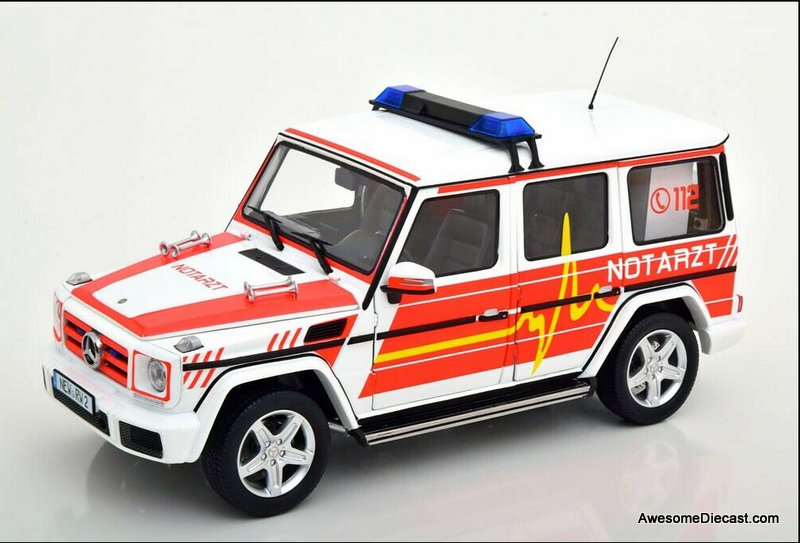 I-Scale 1:18 2015 Mercedes Benz G-Class: German Emergency Services / Paramedic Response Unit