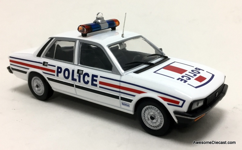 Atlas 1:43 1983 Peugeot 505 GTi Danielson Police Car: Paris Police Service
