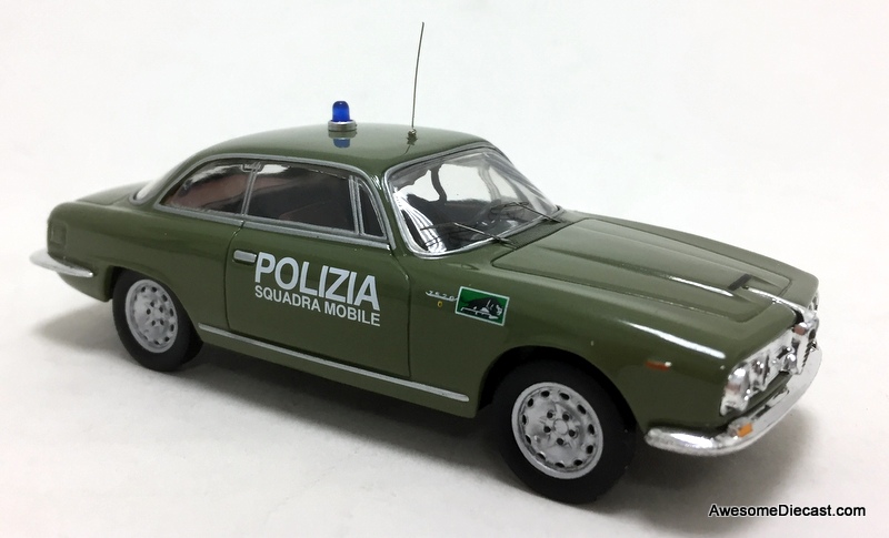 M4 Models 1:43 1962 Alfa Romeo 2600 Sprint: Polizia Municipale Roma 