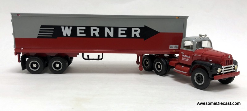 First Gear 1:34 1959 International RF-200 Tractor w/35' Trailer: Werner Continental Inc.