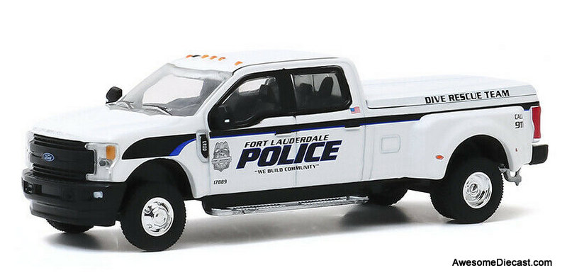Greenlight 1:64 2019 Ford F-350 Lariat: Fort Lauderdale Police Department Dive Team