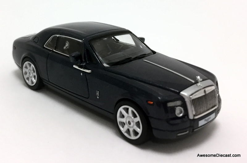 Time Collectibles 1:64 Rolls Royce Phantom Coupe, Metallic Blue