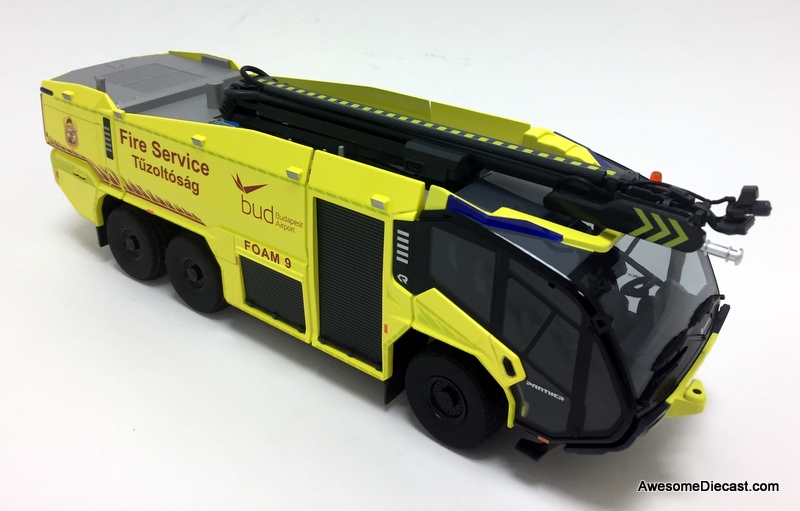 Wiking 1:43 Rosenbauer Panther 6x6 ARFF Airport Crash Truck: Ferenc Liszt Int'l Airport - Budapest