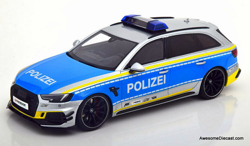 GT Spirit 1:18 2020 Audi A4 RS4 ABT Avant: City of Berlin Police / Polizei