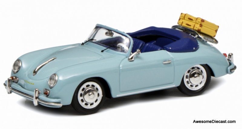 Schuco 1:43 Porsche 356A Convertible, Light Blue