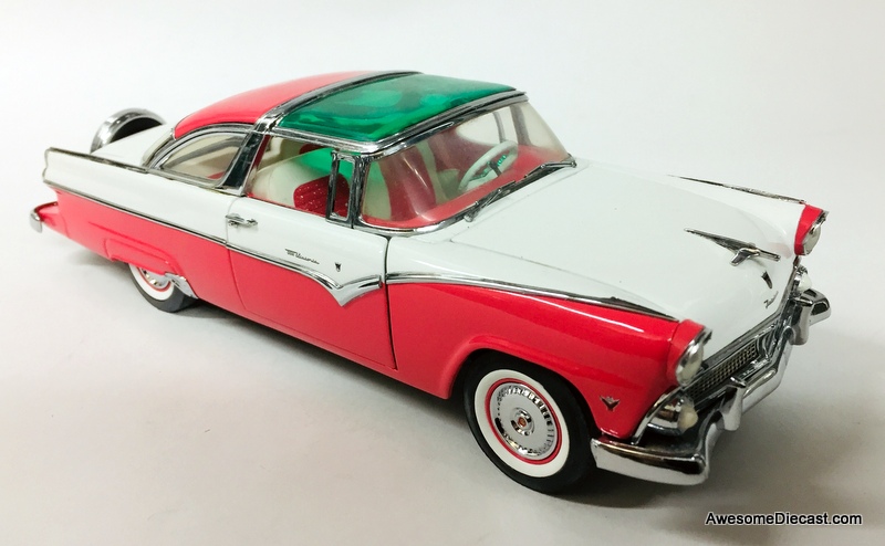 Franklin Mint 1:24 1955 Ford Fairlane Crown Victoria, Pink/White