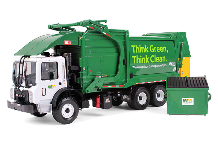 First Gear 1:34 Mack TerraPro Refuse Truck w/ Heil Half/Pack Freedom Front Loader w/ CNG Tailgate & Trash Bin