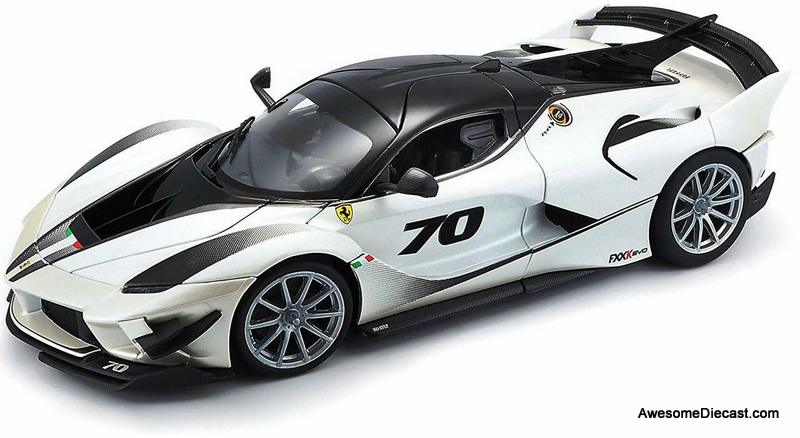 Maisto 1:18 2016 Ferrari FXX K Evo, Pearl White Metallic