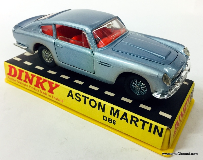 RARE!! Dinky 1:43 1966 Aston Martin DB6, Silver/Blue