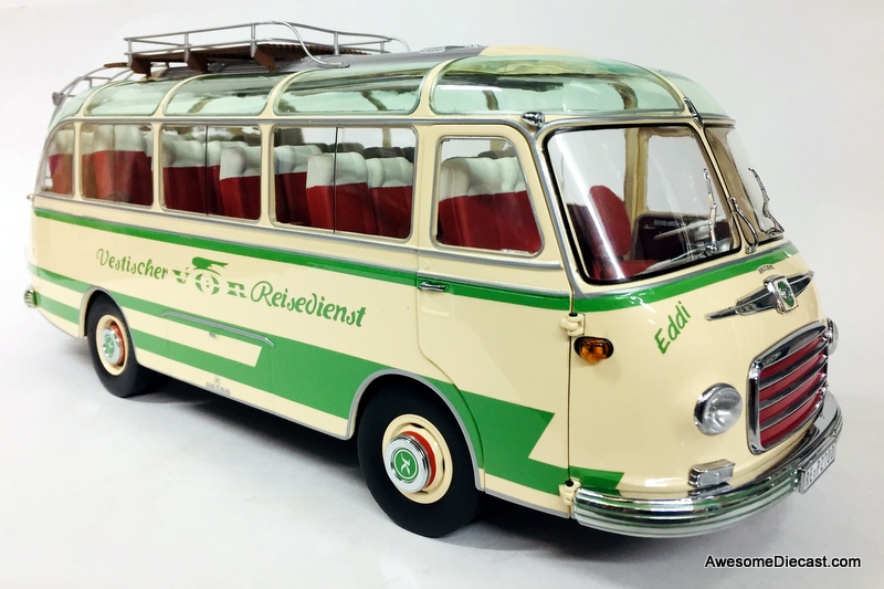 Schuco 1:18 1959 Setra S6 Tour Bus w/ Panorama Roof