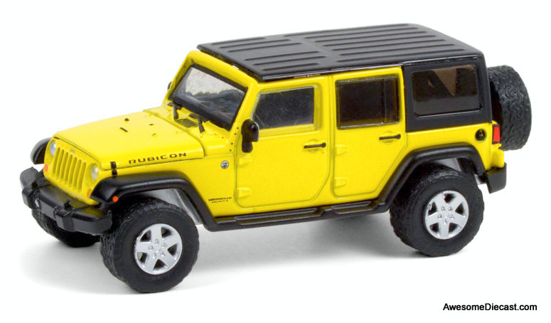 Greenlight 1:64 2008 Jeep Wrangler Rubicon, Detonator Yellow