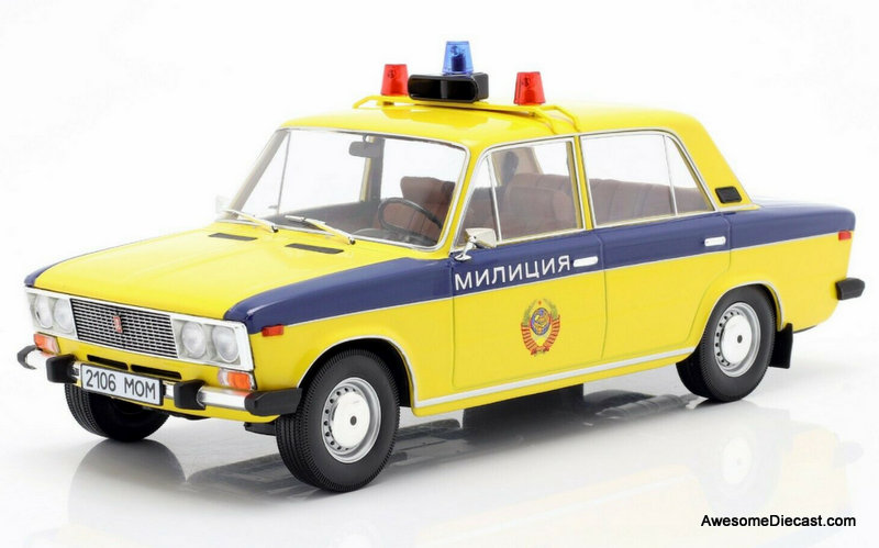 Triple 9 Collection 1:18 1976 Lada 2106 1600: Moscow Police Department, Russia