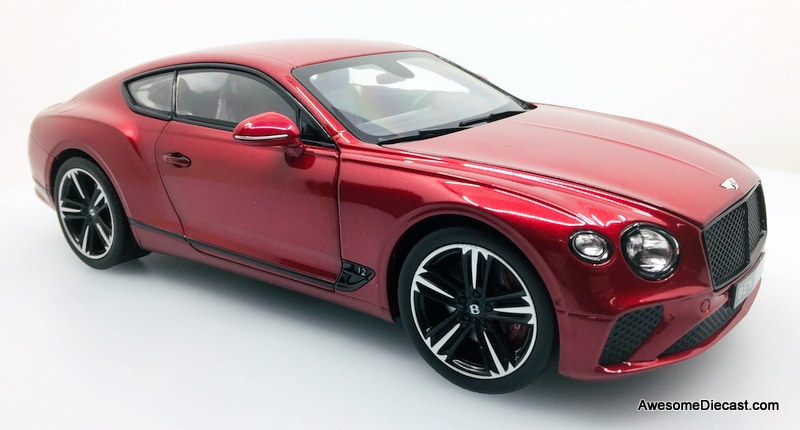 Norev 1:18 2018 Bentley Continental GT, Candy Red Metallic