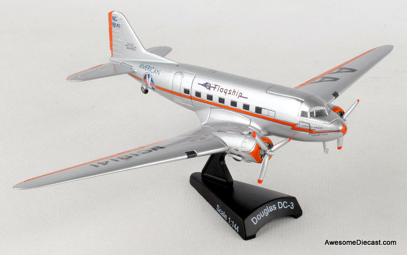 Postage Stamp 1:144 McDonnell Douglas DC-3: American Airlines, Flagship Tulsa
