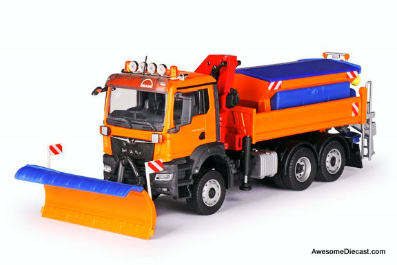 Conrad 1:50 MAN TGS NN Winter Service Truck 3-axle w/Gritting Structure & Snow Shield & Crane