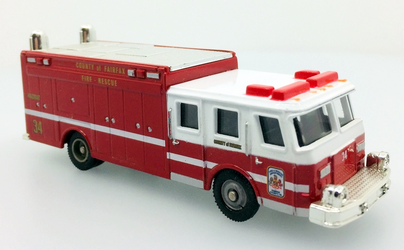 Corgi Fire Heroes E-One Cyclone Fire Rescue Truck: Fairfax County Fire Department, Virginia