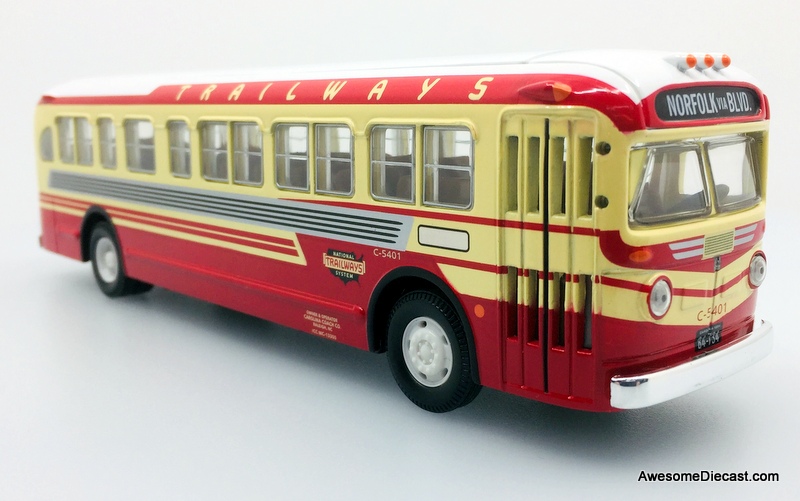 Corgi 1:50 GM Old Look 4515 Carolina Trailways: Destination Norfolk Via Blvd