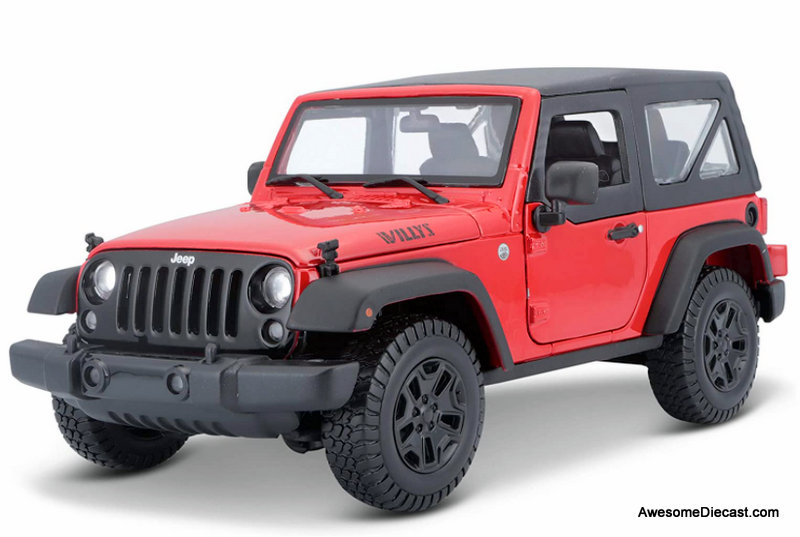 Maisto 1:18 2014 Jeep Wrangler, Red