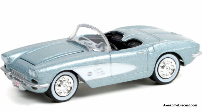 Greenlight 1:64 1961 Chevrolet Corvette Convertible, Saleen Silver